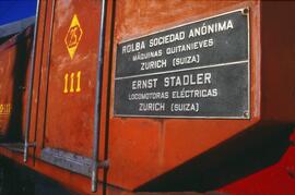 Placa de máquina quitanieves diésel de la serie 300 para servicio del Ferrocarril de Cercedilla -...