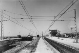 Vista general de la estación de Pineda , lado Malgrat