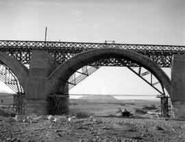 Sustitución del antiguo puente metálico de 11 tramos y 570,80 m sobre el río Guadiana, con vigas ...