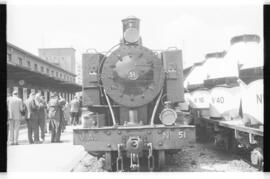 Locomotora vapor 141T nº 51 del Fc. Vasco-Asturiano, fabricada por Vulcan en 1918 nº fábrica 2871...