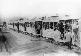 Coches de viajeros del Ferrocarril Económico de Reus a Salou de la Compañía Reusense de Tranvías