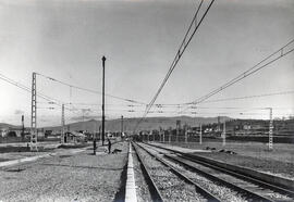 Estación provisional de Granollers - Centro de la línea de Barcelona a la Frontera, también llama...