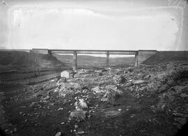 Puente ferroviario metálico de La Lagartera (Ávila) en el km 109,042 de la línea de Madrid a Irún...