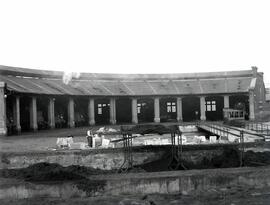 Estación de Ponferrada de la línea de Palencia a La Coruña. Edificios anejos a la estación