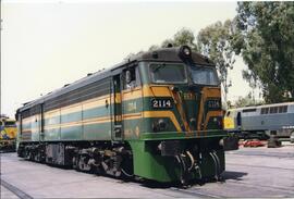 Locomotora diésel - eléctrica 321 - 014 - 3 de la serie 321 - 001 a 080 de RENFE, ex 2114 de la s...