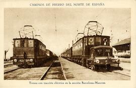 Trenes con tracción eléctrica en la Sección Barcelona  Manresa