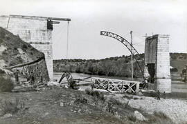 Reconstrucción del puente del Águeda en la línea de Salamanca y Fuentes de Oñoro km 87,304