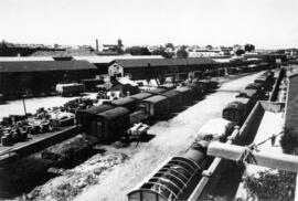 Patio de carros y muelles de la estación de Zaragoza - Campo del Sepulcro