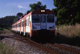 Tren Regional Diésel (TRD) serie 593 (9-593-119-1) de RENFE de la línea de Monforte a La Coruña