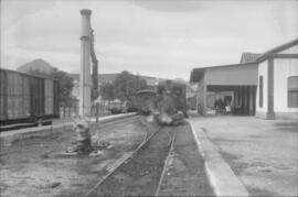 Zona de vías de la estación de Gandía, de los Ferrocarriles de Alcoy a Gandía