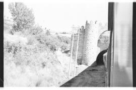 Viaje de prueba a Burgos por el Ferrocarril directo Madrid - Burgos, al que asistió el Ministro d...