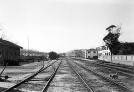 Playa de vías de la estación de Calella, lado Pineda