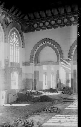 Construcción de la estación de Toledo en la línea Castillejo-Toledo