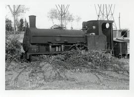 Locomotora de vapor en la Orconera.