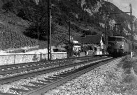 La vía férrea moderna. Tramo de vía de la línea Aix les Bains y Culoz.