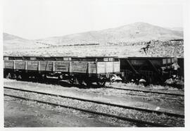 Vagón de madera y papel XX fhv 85.596 en los alrededores de la estación de Nacimiento-Almería