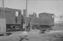 Locomotora de vapor nº16, de rodaje 0-3-0-T, en la estación de Madrid-Niño Jesús, o de Arganda, d...