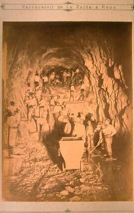 Ataque del stross en el túnel de La Argentera, de la línea La Zaida a Reus