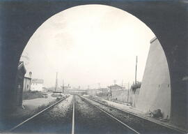 Túnel y población de Mongat en Barcelona