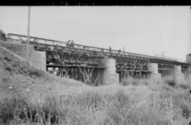 Puente metálico de El Torote, situado en el km 28,352 de la línea de Madrid a Barcelona, dentro d...