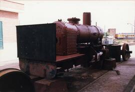 Locomotora Hulla procedente de Minas y Ferrocarril de Utrillas, restaurada en 1987