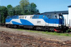 Locomotora diésel - eléctrica de la serie 333 de STT sin numeración aparente, fabricada por MACOS...