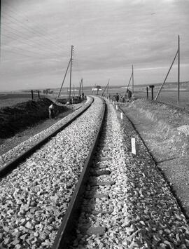 Puntos kilométricos de la línea de vía única. Línea de Bobadilla a Granada