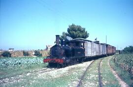 Locomotora de vapor nº 7 "Cocentaina" del Ferrocarril de Alcoy a Gandía (AG), con rodaj...