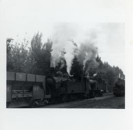 Locomotora de vapor posiblemente de la serie 131T en algún lugar de Tajuña