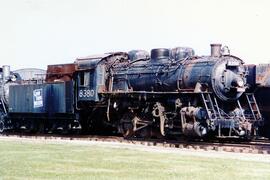 Vista general de la locomotora de vapor de la Compañía Grand Truck Western nº 8380, tipo 0-8-0, e...