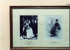 Copias fotográficas de dos grabados titulado, Viaje en Verano: Despedida en la Estación del Norte...