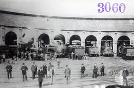 Depósito de locomotoras de Barcelona - Clot de la Compañia de los Ferrocarriles de Tarragona a Ba...