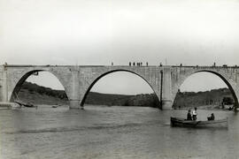 Reconstrucción del puente del Águeda en la línea de Salamanca y Fuentes de Oñoro km 87,304