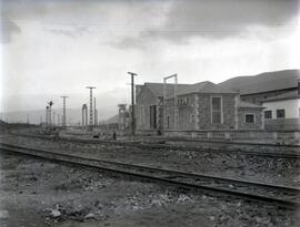 Subestación eléctrica en las proximidades de la estación de Ponferrada (León)