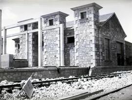 Subestación de Astorga en construcción en la línea de Palencia a La Coruña
