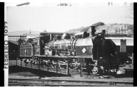 Reproducción de una imagen de la locomotora de vapor nº 185 con ténder del Ferrocarril de La Robl...
