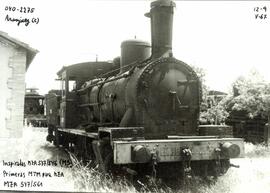 Locomotora de vapor 040-2275, ex MZA 547-561, de las primeras locomotoras construidas por la soci...