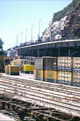 Vista parcial de la estación de mercancías de Barcelona - Morrot