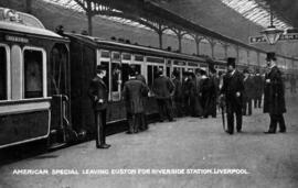 El "American Special" dejando Euston en dirección a la estación de Riverside, Liverpool.