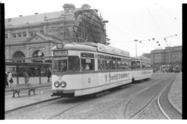 Estación Central de Fráncfort del Meno (Frankfurt) y tranvías de la ciudad
