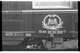 Coche cama WL 36x 5304 de la Compañía Internacional de Coches Cama (CIWL) formando parte de una c...