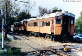 Unidades de tren, tomadas en el Fox River Trolley Museum.