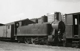 Material rodante del Ferrocarril de Langreo en la estación de Gijón