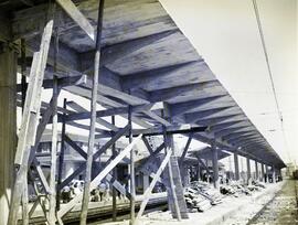 Estación de Ávila.Obras construcción de marquesina