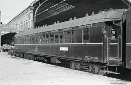 Coche cama 2958 de la Compañía Wagons Lits detenido en la estación de Madrid - Atocha