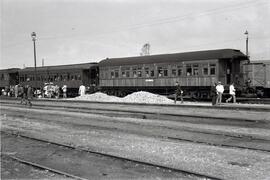 Coches de viajeros detenidos en la estación de Córdoba