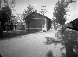 Estación de Las Madrigueras de la línea de Alcázar de San Juan a Sevilla y de la sección de Baeza...