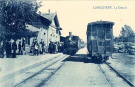 Estación de Llagostera de la línea de vía estrecha de San Feliú de Guixols a Gerona