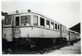 Automotor diésel de la serie 9157 a 9159, en concreto el nº 9157 de Central de Aragón A-11 (ex Co...