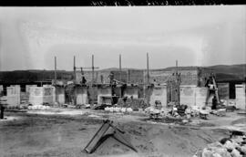 Obras de construcción de la nueva estación de Toledo, en la línea Castillejo-Toledo